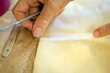 ® Yann Moreaux. Isabelle LAMBERT, restauration.