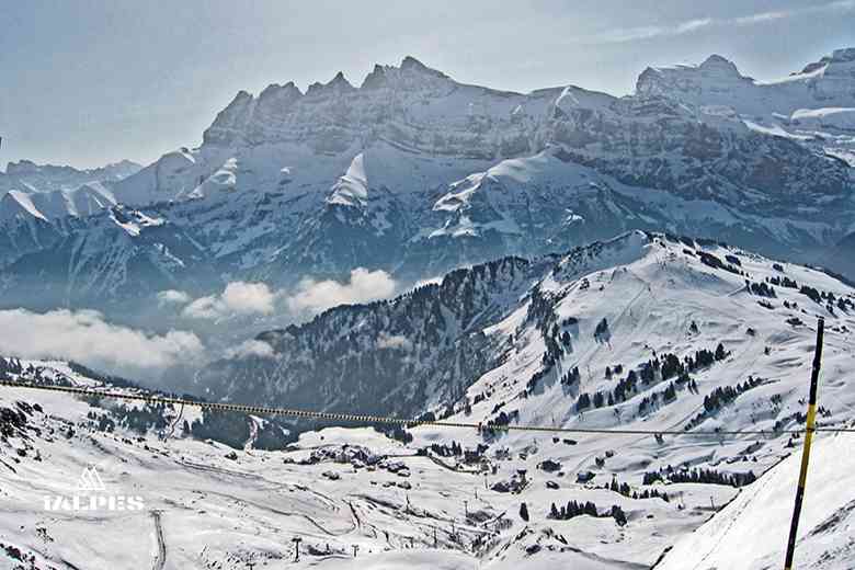 French Alps skiing