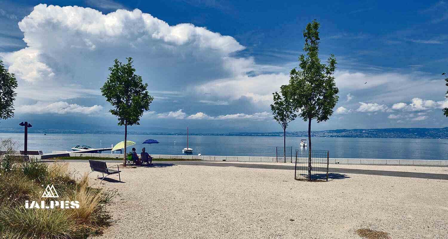 Plage lac Léman, Haute-Savoie