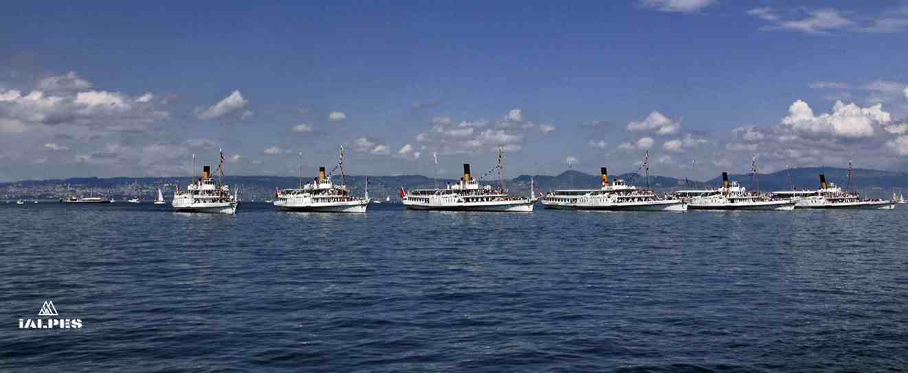 Parade navale sur le lac Léman