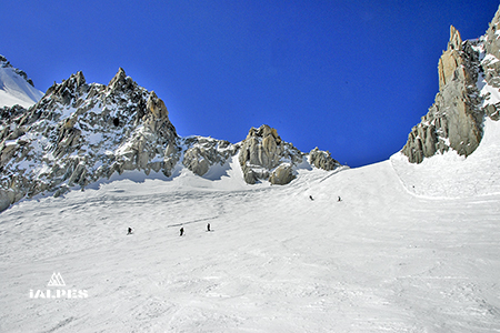 Ski au glacier d'Argentière aux Grands Montes