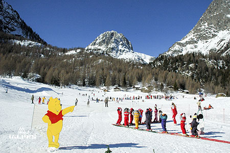 Ecole de ski à Vallorcine, Haute-Savoie